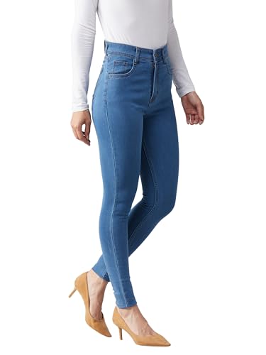 Image of Dolce Crudo Women's Skinny Fit High Rise Cropped Length Stretchable Denim Jeans