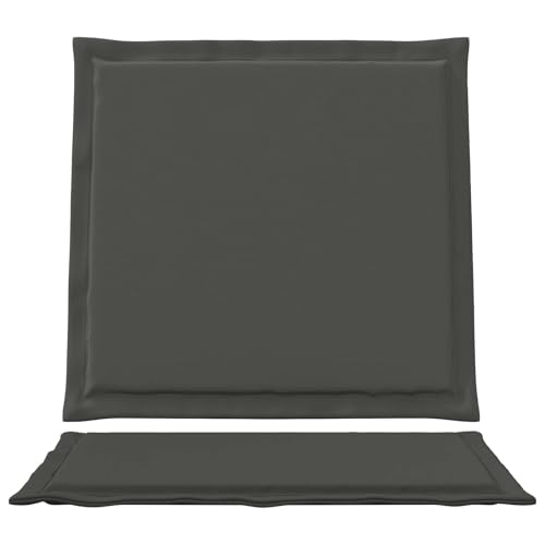 Coussin d'assise anthracite 47x45cm pour chaise de jardin en polyester résistant - 7