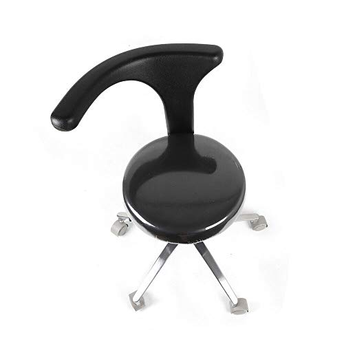 WINUS Stool Rolling Chair, 360° PU Leather Ergonomic Adjustable Dental Assistant Stool +Torso Arm for Medical Massage Salon Kitchen Spa, Adjustable Hydraulic Stool with Wheels, Black - Thumbnail 5