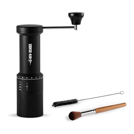 MHW-3BOMBER Manual Coffee Grinder 40g Stainless Steel Burr Hand Coffee Grinder for Espresso Drip Coffee French Presses Black G5811