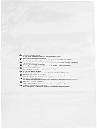 Parts Flix Premium Quality Clear Poly Bags with Suffocation Warning with 2
