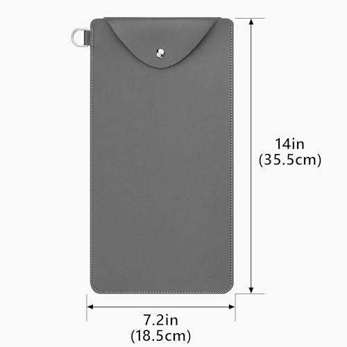 Image of Geekria 84-Key Slim Keyboard Carrying Pouch, Compatible with MelGeek O2, LOFREE Flow84 /Lite 84, Logitech MX Mechanical Mini, IQUNIX MQ80, Vegan Leather Travel Case Sleeve Bag (Dark Grey)