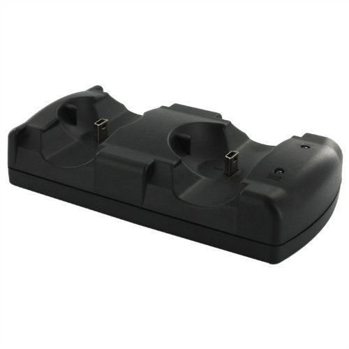 eForBuddy USB Powered Dual Charging Dock Charger for Sony PlayStation 3 PS3 Move Navigation and Controller, Black