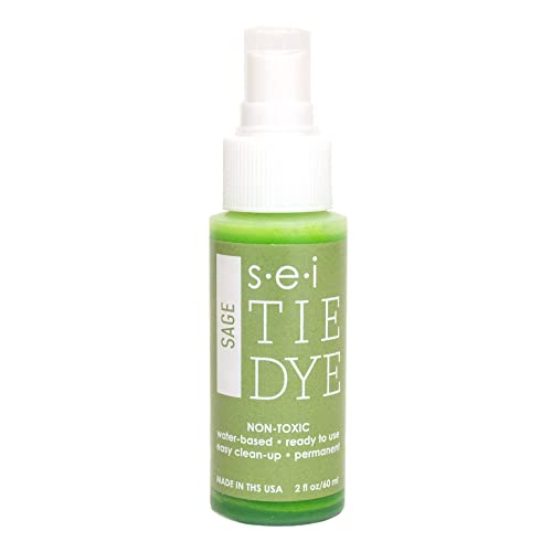 S.E.I. Sage Tie Dye Spray Bottle: 2oz. Non Toxic Fabric Dye Spray, DIY Permanent Clothing Dye, One Step, Ready to Use Tie Dye Supplies