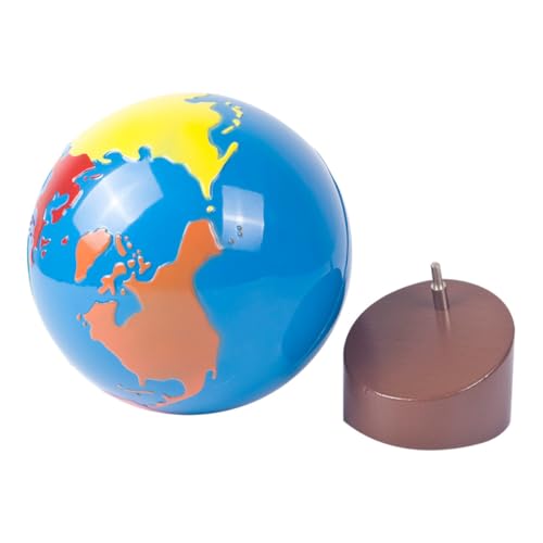 Globe terrestre éducatif sur socle bois pour bureau d'enfant