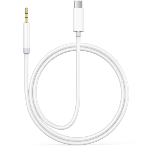 [MFi Certified] iPhone 15 Aux Cord for Car, USB Type C to 3.5 mm Headphone Aux Audio Jack Cable Car Stereo Compatible for iPhone 15/15 Plus/15 Pro/15 Pro Max, iPad Pro/Air/Mini, Galaxy S23 S22, White