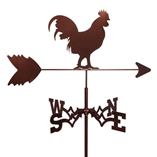 HJYBFA Wetterfahne mit Hahn-Ornament, Wetterfahne aus Gusseisen, Windrichtungsanzeiger für Dächer, Richtungsanzeiger für den Außenbereich, Dach, Garten, Berg, Innenhof-Dekor