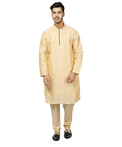 Kurta tradicional de seda para hombre con pantalon churidaar elegante