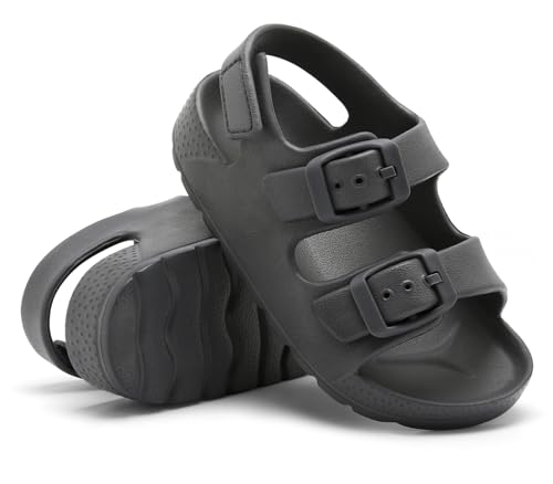 Image of INMINPIN Toddler Boys Girls Buckle Sandals Comfort Open Toe Sandal with Adjustable Back Strap