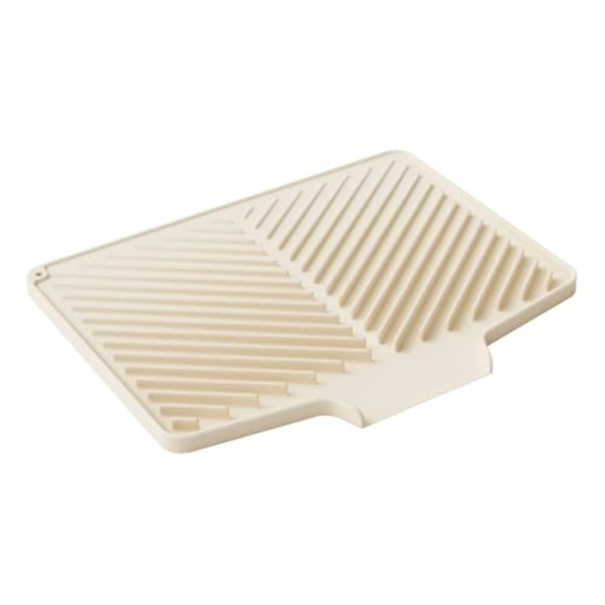 Silicone Kitchen Drying Mat for Utensils, Beige