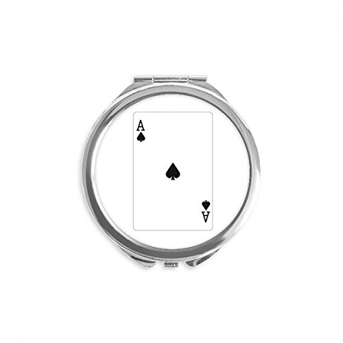 Miroir de poche as de pique rond compact multicolore pour maquillage de main nomade