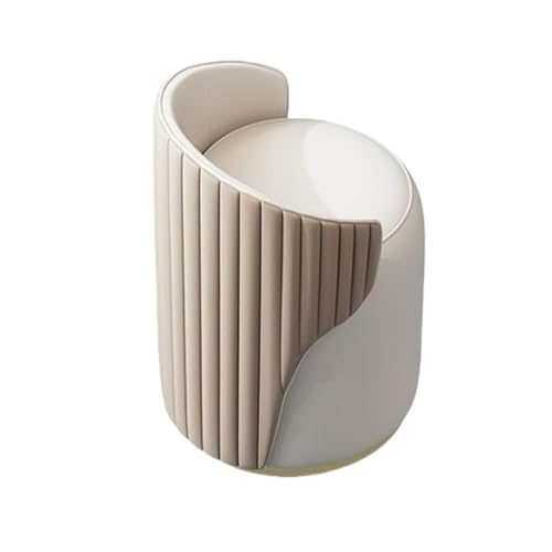 LENOGU NEST 360° Round Swivel Vanity Stool, Modern Round Swivel