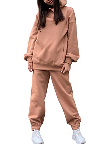 Ensemble de sport pour femme survêtement de jogging survêtement mode ensemble 2 pièces sweat à capuche + pantalon long vêtements de sport vêtements de loisirs tenue à capuche + pantalon de jogging Cover