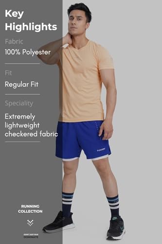 Image of FUAARK Men Moisture Wicking Solid Round Neck Tshirt