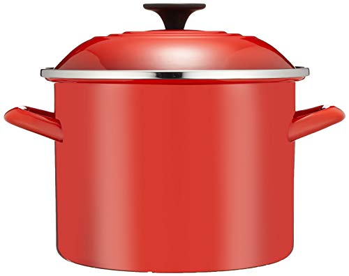 Le Creuset Enamel-On-Steel 6-Quart Covered Stockpot, Cerise (Cherry Red) #TOP1