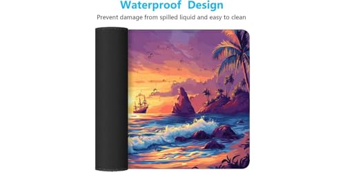 Tapis souris XXL pour éviter le glissement du clavier et protéger le bureau PC - 7