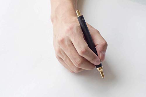 Finely Crafted Aluminum & Brass Pencil, Black & Gold #TOP6