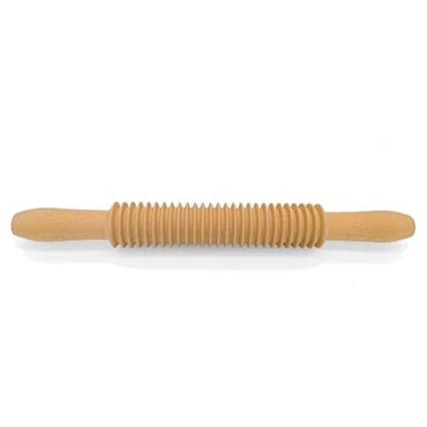 Qiekenao Embossed Rolling Pin, Pattern Noodle Stick Threaded Rolling Pin Spaghetti Noodle Stick Cutter Cover
