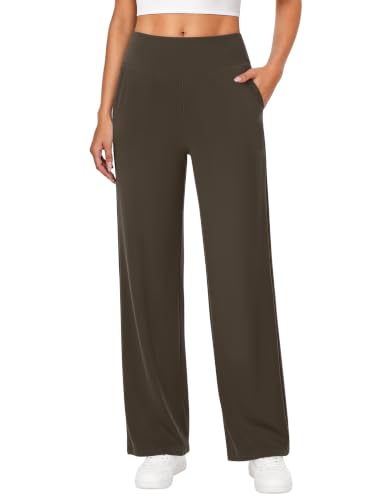 AB-ELEVEN Womens Pants Wide Leg Yoga Pants with Pockets All Day Comfort