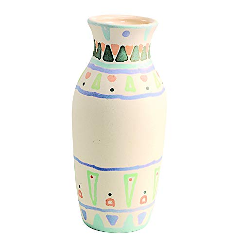 Colorations Decorative Ceramic Vases, Set of 12, Small, Unfinished, Coated Inside, Gift, DIY
