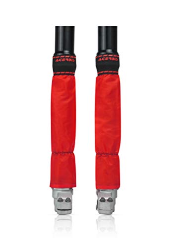 Guêtres Z-Mud Acerbis anti-fuite joint spi pour fourchette moto rouge 46mm/49mm