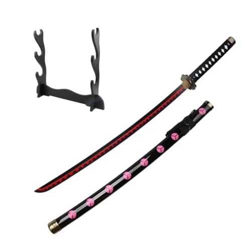 Image of EXCELCHOICE One Piece: Zoro Shusui Katana /Sword 104Cm Live Size - Bamboo Wood Wano Shusui Katana 2024 Perfect for Anime Gift, Cosplay, Merchandise (Triple Layer Stand Included)