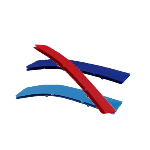 Image of Three Colored Stripe Grille Insert Trims Compatible with 2011-2013 E92 / E93 LCI 3 Series Coupe 328i 335i 335is (13 Beam)