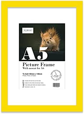 A2 Black Picture Frame, Fits A2 (42 x 59.4cm - 16.5 x 23.4in) Poster, Photo, or Print. Portrait and Horizontal Wall Hooks