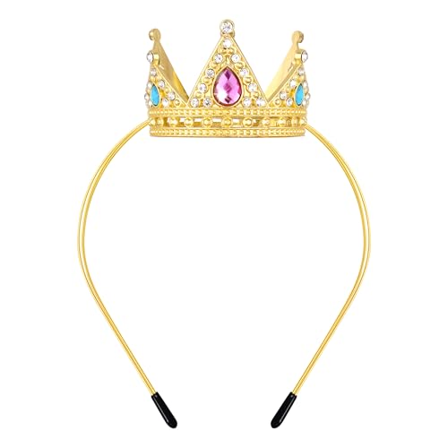 obmwang Princess Crown Headbands Glitter Rhinestone Crown for Women Birthday Halloween Cosplay Party