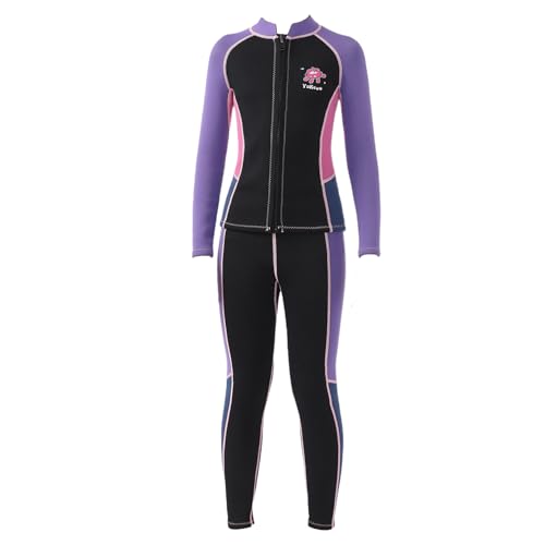 Moily Kids Girls Boys Thermal 2.5mm Wetsuit Set UPF 50+ Rash Guard Shirts with Leggings