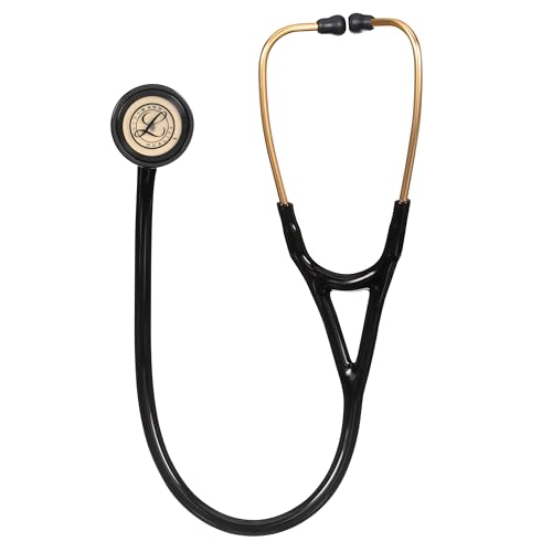 3M Littmann Master Cardiology Stethoscope, 2175, Stainless Steel Brass-Finish Chestpiece, 27" Black Tube - image 4