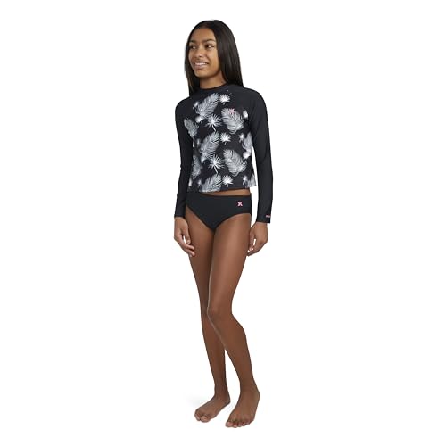 Hurley Girls' Long Sleeve Rash Guard Swimsuit3
