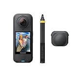 Insta360 X4 Air No Drone No Problem-Bundle – 165 g leichte 8K 360°-Kamera, 3 Meter Unsichtbarer Selfie-Stick, Wechsel-Linsen, Aufnehmen & dann ausrichten, FlowState-Stabilisierung, KI-gestützte App