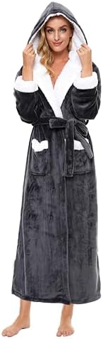 Devirld Plush Robes for Women, Womens Robe Long Fleece Fuzzy Bath...