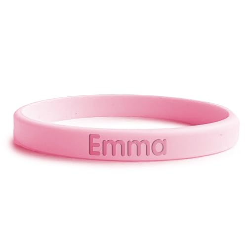 BIENMARQUER – Bracelet Fin Identification Personnalisable - Bracelet SOS pour Enfant à Personnaliser avec un Prénom + Numéro de Téléphone pour éviter...