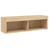Avec un design à la fois tendance et pratique, ce meuble TV avec lumières LED deviendra un point central de votre pièce.