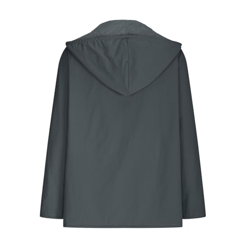 Womens Plus Size Raincoats Fleece Lined Waterproof Hooded Casual Drawstring Zip Up Lightweight Outdoor Rain Jacket2