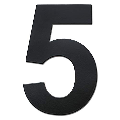 nanlyiau4in Mailbox Numbers Black House Number Door number Stainless Steel House Numbers Adhesive black number Made of solid 304 Stainless Steel 4in/10cm(5)