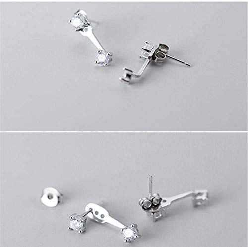Pendientes de circonita de doble uso para mujer joyería de diseño real 4
