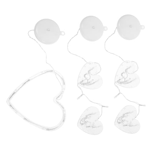 CONGARTENO 3 Piezas Lámparas LED Colgantes con Ventosa para Ventana Navidad con Luces de Brillo Material Pc Seguro y Reutilizable para Decoración Festiva