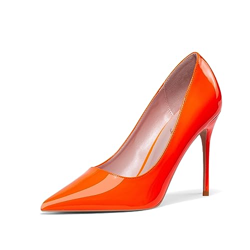 Image of Elisabet Tang High Heels, Womens Pointed Toe Slip on Stilettos Party Wedding Pumps Basic Shoes