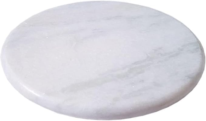 White Marble Chakla/Rolling Board/Roti Maker/Chapati Maker/White Board Round Shape