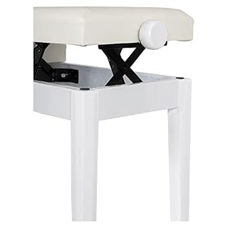 Classic Cantabile Banc de piano deux places blanc brillant - Les Beatles, Paul McCartney, John Lennon, RIngo Starr, George Harrison Classic Cantabile Banc de piano deux places blanc brillant – Image 7