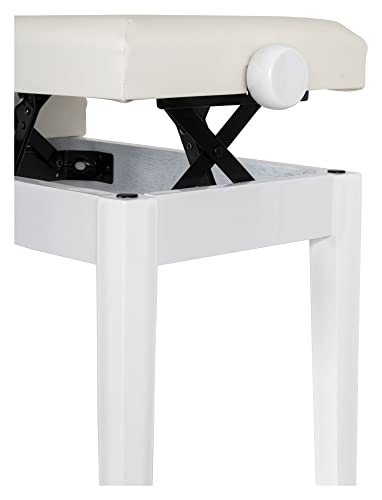 Classic Cantabile Banc de piano deux places blanc brillant - Les Beatles, Paul McCartney, John Lennon, RIngo Starr, George Harrison Classic Cantabile Banc de piano deux places blanc brillant – Image 8
