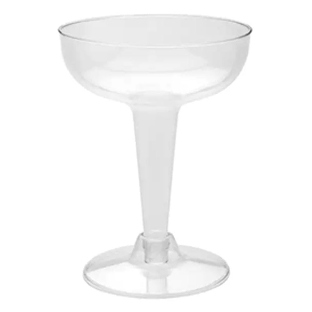 20 Disposable Martini Champagne Glasses Wine Cup Plastic Party Flute Clear 4.5oz Shatterproof with Stems Reusable Plastic Wine Glasses for Parties Weddings Recyclable Elegant Party Wedding Christmas