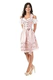  Trachtl.de - Ertex GbR Dirndl Trachtenkleid GEBLÜMT Rose 3.TLG - Größe 34