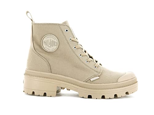 Image of Palladium Women's Pallabase Twill Canvas Combat Ankle Boots | Casual Boots
