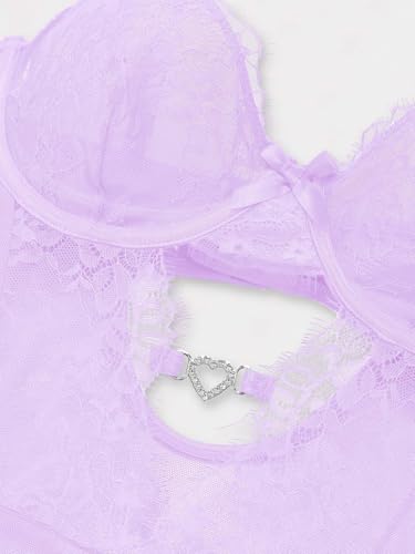 Image of Foxiny Sexy Lingerie Set 3 Piece Women Corset Bodysuit