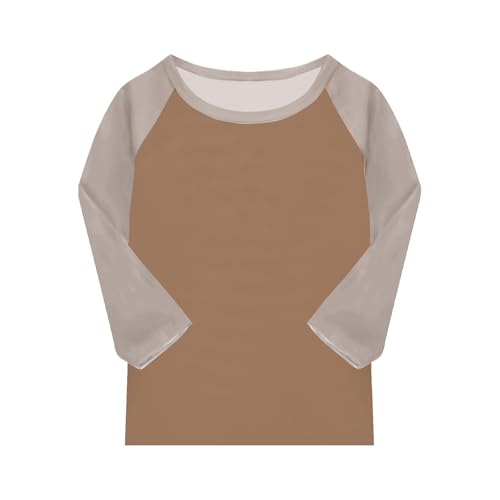 Girls Shirts 3/4 Sleeve Crew Neck Graphic Blouses Flowy Elbow Sleeve Tops Summer Curved Hem Kids Clothes2