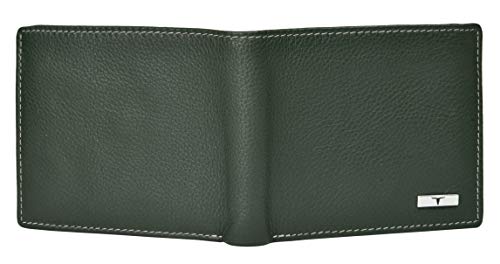 URBAN FOREST Kyle Green/Grey Leather Wallet for Men